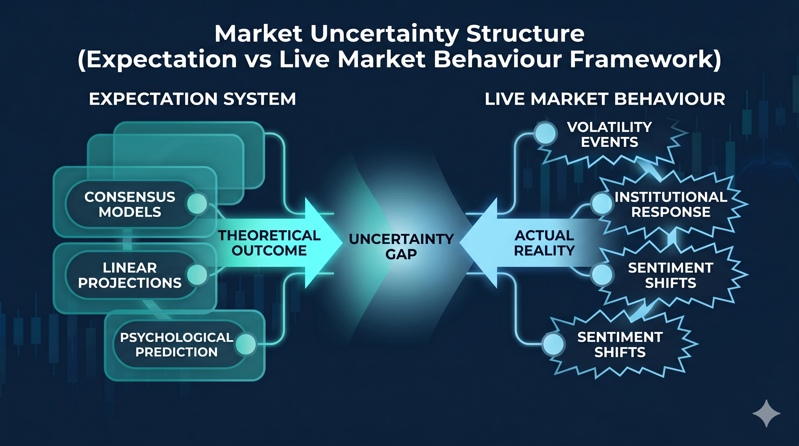 Trader watching volatile price charts and graphs with changing market directions on multiple screens